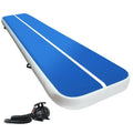 Everfit 4x1m Air Track Mat 20cm Thick Inflatable Gymnastics Pump Blue