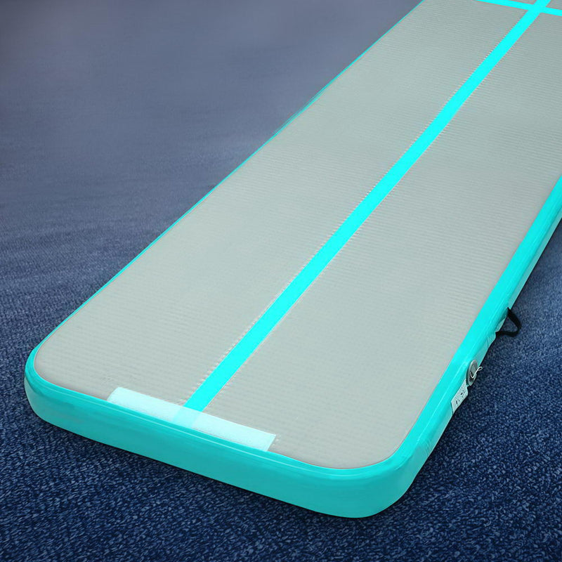 Everfit 5x1m Air Track Mat Inflatable Gymnastics Tumbling Green
