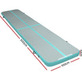 Everfit 5x1m Air Track Mat Inflatable Gymnastics Tumbling Green
