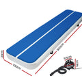Everfit 5x1m Air Track Mat 20cm Thick Gymnastics Inflatable Blue