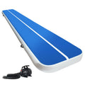 Everfit 5x1m Air Track Mat 20cm Thick Gymnastics Inflatable Blue