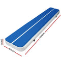 Inflatable Air Track Mat 6m x 1m 20cm Thick Gymnastics Blue White
