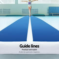 Inflatable Air Track Mat 6m x 1m 20cm Thick Gymnastics Blue White