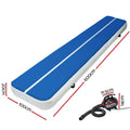 Everfit 6x1m Air Track Mat 20cm Thick Inflatable Gymnastics Pump Blue
