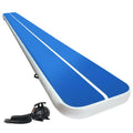 Everfit 6x1m Air Track Mat 20cm Thick Inflatable Gymnastics Pump Blue