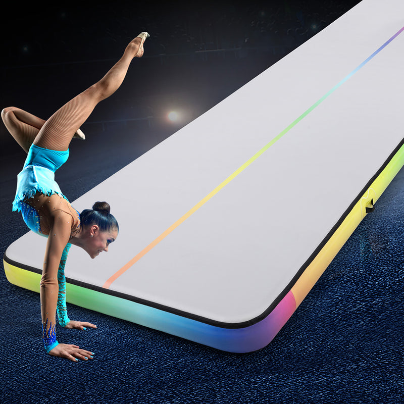 Everfit 6M Air Track Mat Inflatable Gymnastics Tumbling Colourful