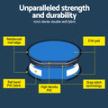 Everfit 1m Air Track Inflatable Gymnastics Tumbling Mat Round Blue Pump