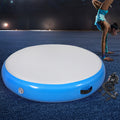 Everfit 1m Air Track Inflatable Gymnastics Tumbling Mat Round Blue Pump