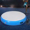 Everfit 1m Air Track Inflatable Gymnastics Tumbling Mat Round Blue Pump