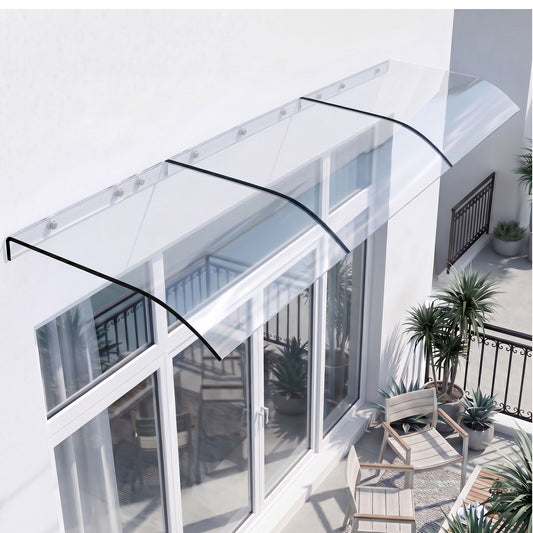 Instahut Window Door Awning 0.4x3m Transparent