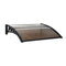 Instahut Window Door Awning 0.8m x 1m Brown