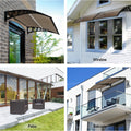 Instahut Window Door Awning 0.8m x 1m Brown