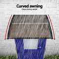 Instahut Window Door Awning 0.8m x 1m Brown