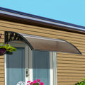 Instahut Window Door Awning 0.8m x 1m Brown
