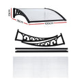 Instahut Window Door Awning 0.8m x 1m Transparent