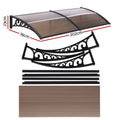 Instahut Window Door Awning 0.8m x 2m Brown