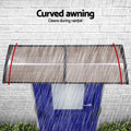 Instahut Window Door Awning 0.8m x 2m Brown