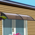 Instahut Window Door Awning 0.8m x 2m Brown