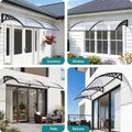 Instahut Window Door Awning 0.8x2m Transparent