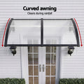 Instahut Window Door Awning 0.8x2m Transparent