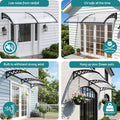 Instahut Window Door Awning 0.8x2m Transparent