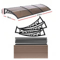 Instahut Window Door Awning 0.8m x 3m Brown