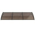 Instahut Window Door Awning 0.8m x 3m Brown