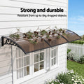 Instahut Window Door Awning 0.8m x 3m Brown