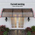 Instahut Window Door Awning 0.8m x 3m Brown