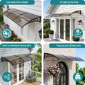 Instahut Window Door Awning 0.8m x 3m Brown