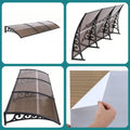 Instahut Window Door Awning 0.8m x 3m Brown