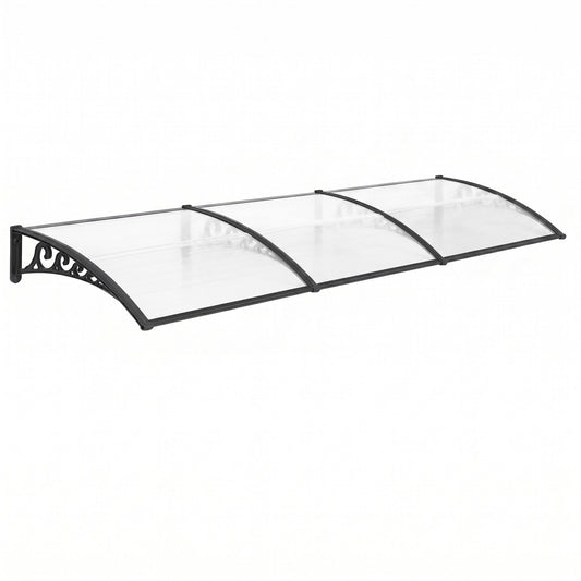 Instahut Window Door Awning 0.8m x 3m Transparent