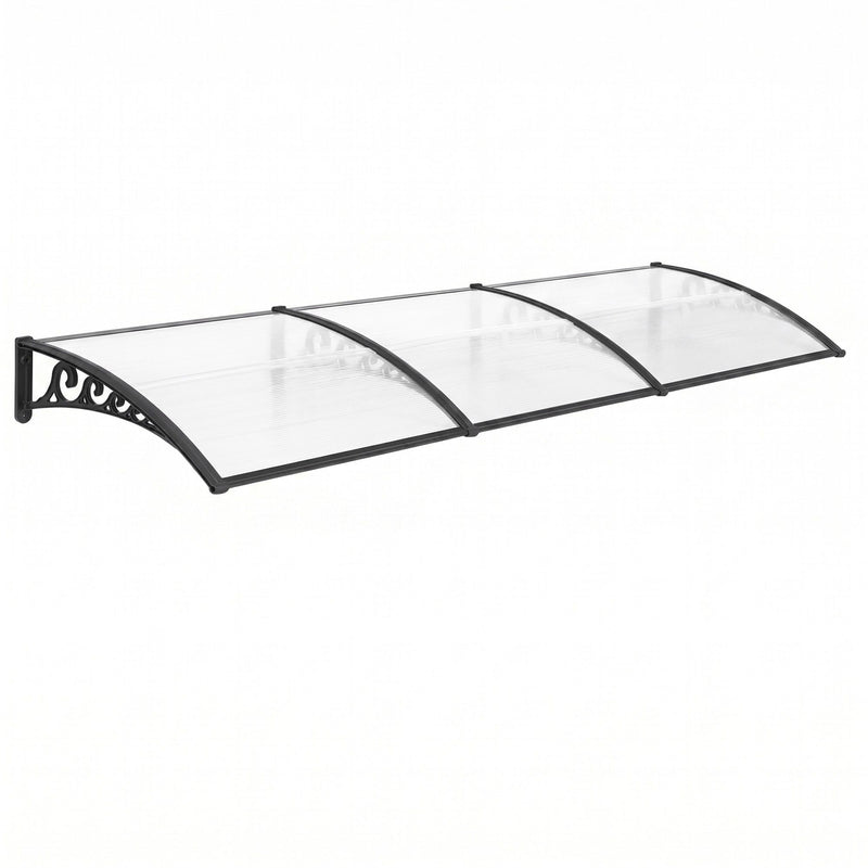 Instahut Window Door Awning 0.8m x 3m Transparent
