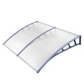 Instahut Window Door Awning 1.5mx2m Grey Frame Transparent Canopy