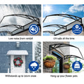 Instahut Window Door Awning 1m x 3m Transparent Plastic Canopy