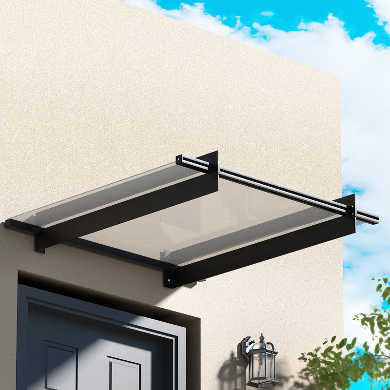 Instahut Window Door Awning 1mx1m Transparent Polycarbonate Sheet