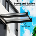 Instahut Window Door Awning 1mx1m Transparent Polycarbonate Sheet