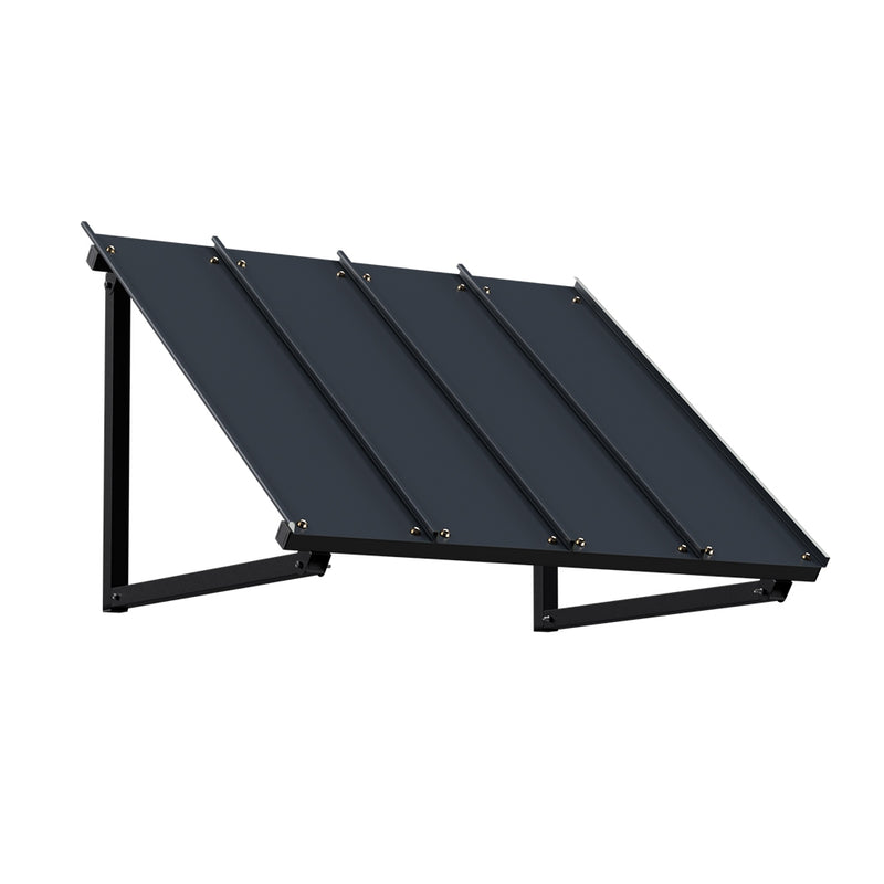 Instahut Window Door Awning 1m x 1.2m Black Metal Frame