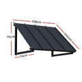Instahut Window Door Awning 1m x 1.2m Black Metal Frame