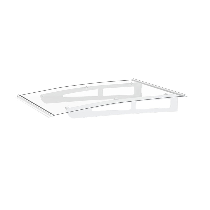 Instahut Window Door Awning 1mx1m Transparent Polycarbonate Aluminium