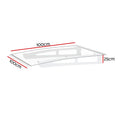 Instahut Window Door Awning 1mx1m Transparent Polycarbonate Aluminium