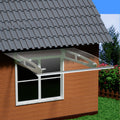 Instahut Window Door Awning 1mx1m Transparent Polycarbonate Aluminium