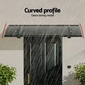 Instahut Window Door Awning 1mx1m Grey Metal Frame Canopy