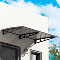 Instahut Window Door Awning 1mx2m Grey Metal Frame