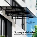 Instahut Window Door Awning 1mx2m Grey Metal Frame
