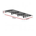 Instahut Window Door Awning Canopy 1m x 3m Grey Solid Sheet Metal Frame
