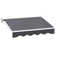 Instahut 2Mx1.5M Manual Retractable Folding Arm Awning Grey