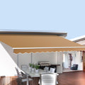 Instahut 2.5Mx2M Manual Retractable Arm Awning Sunshade Beige