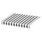 Instahut 2.5M Retractable Arm Awning Manual Grey White Sunshade