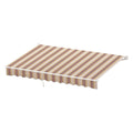 Instahut Manual Retractable Awning 3Mx2.5M Beige Brown Sunshade